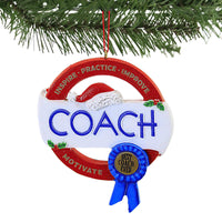 Holiday Ornament Best Coach Ever - - SBKGifts.com