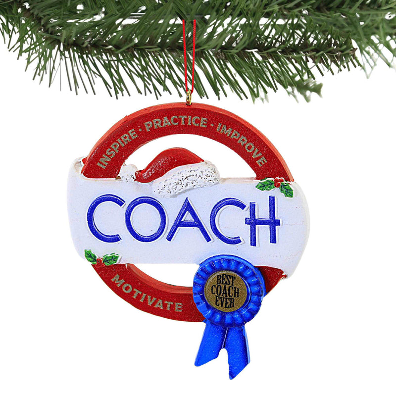 Holiday Ornament Best Coach Ever - - SBKGifts.com