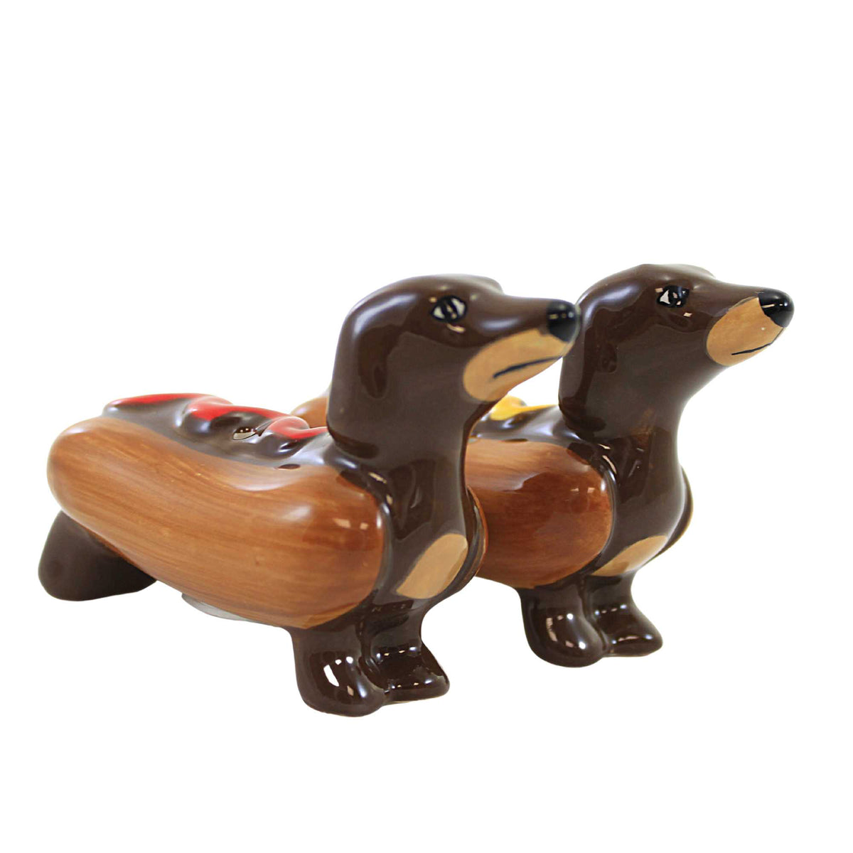 Tabletop Dachshund In Bun Salt & Pepper - - SBKGifts.com