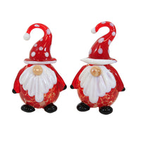 (58917) Tabletop Gnome Salt And Pepper Set, 3.00 Inch, Blown Glass Santa Ge3022