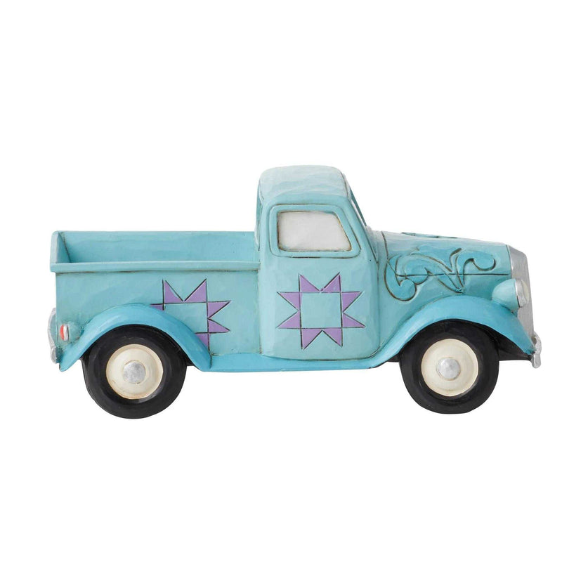 Jim Shore Blue Pick Up Truck Mini - - SBKGifts.com