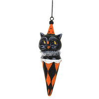 Transpac Checkered Cone Halloween - - SBKGifts.com