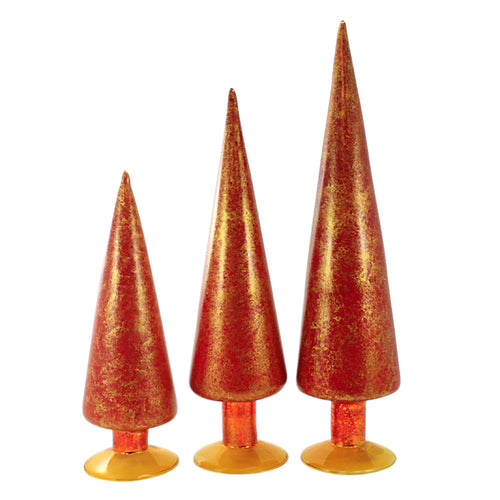 Christmas Elegant Reddish Gold Trees - - SBKGifts.com