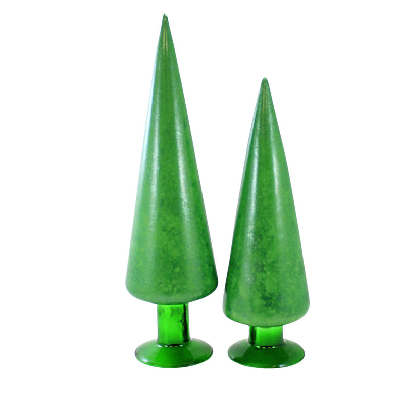 (59091) Christmas Festive Green Trees St/2, 14.50 Inch, Set Of Two Easter Spring Green2