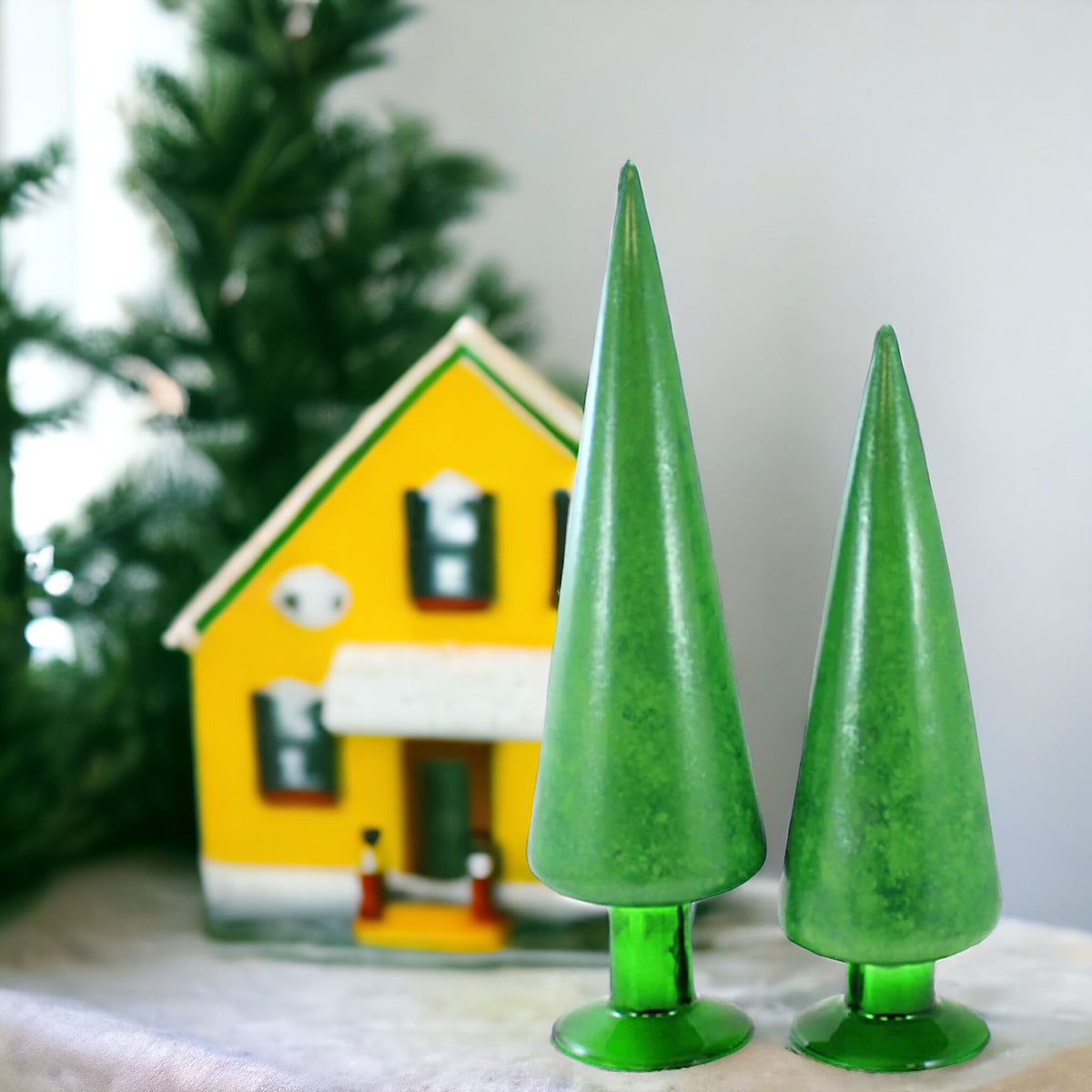 Christmas Festive Green Trees St/2 - - SBKGifts.com