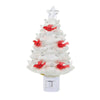 (Sec59145) Second Sale White Tree Night Light, 6.75 Inch, Red Bird Cardinal Electric Plug-In Sec160321