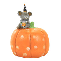 (59179) Bethany Lowe Halloween Mouse On Pumpkin, 5.00 Inch, Jack-O-Lantern Bucket Ma2077