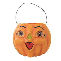 (59183) Bethany Lowe Spunky Pumpkin Bucket,  Inch, Halloween Pumpkin Bucket Wire Handle Tj2314