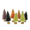 (59188) Bethany Lowe Neon Halloween Mini Trees, 4.50 Inch, Halloween Bottle Brush Trees Glittered Lc1625