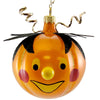 (5918) De Carlini Italian Ornaments Halloween Pumpkin, 3.50 Inch, Italian Halloween Ornament V3197