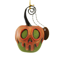 (59193) Bethany Lowe Green Apple With Orange Poison, 3.50 Inch, Halloween Ornament Place Card Holder La2056