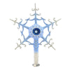 (59203) Morawski Ice Blue Snowflake Tree Topper, 12.00 Inch, Christmas Finial, Reflector 17726