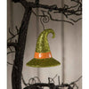 Bethany Lowe Witch Hat Green Glitter - - SBKGifts.com