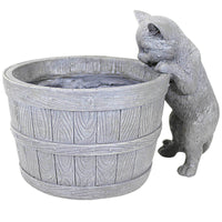 (59218) Roman Kitten Bucket Planter, 7.00 Inch, Outdoor Pot Indoor 15865