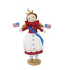 (59224) Dee Harvey Faye's Flying Flags, 9.50 Inch, Patriotic Figurine American Flag Crown 81155