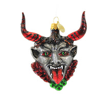 (59235) Morawski Gray Krampus W/ Red Horns, 4.50 Inch, Ornament Christmas Devil 17371