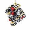 (59247) Huras Family Black And White Delight Train, 4.00 Inch, Hand Painted Ornament Choo-Choo Bw880