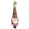 (59259) Old World Christmas 2023 Happy Santa, 5.00 Inch, Ornament Dated Hat Holiday 40333