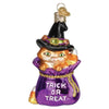 (59275) Old World Christmas Trick-Or-Treat Kitty, 4.00 Inch, Ornament And Glitter 26094