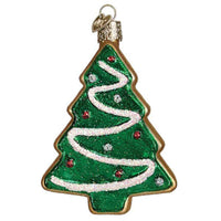 (59286) Old World Christmas Christmas Tree Sugar Cookie, 4.00 Inch, Ornament Green Icing Decorated 32601