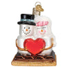 (59289) Old World Christmas S'mores In-Love, 3.50 Inch, Ornament Bride Groom Marshmallow 24229