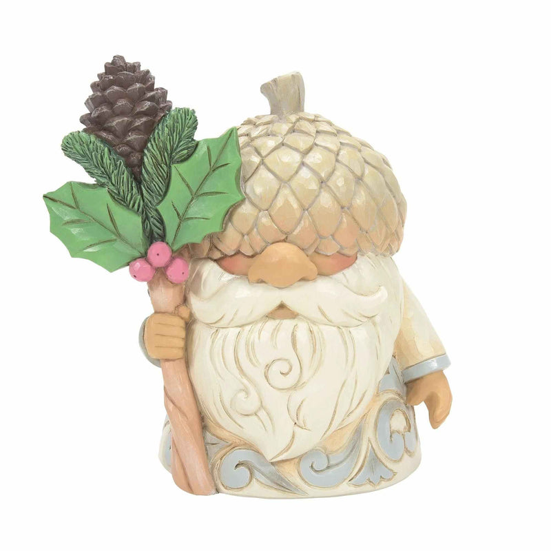 (59318) Jim Shore Winter's Nuttiest Gnome, 4.75 Inch, Acorn Holly Leaf Pinecone 6012680