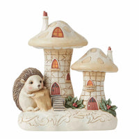 (59330) Jim Shore Holiday Wishes From Our Home To Yours, 8.00 Inch, Hedgehog Lighted Holly 6012684