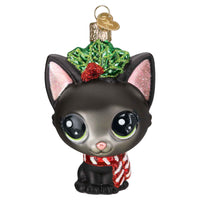 (59332) Old World Christmas Littlest Pet Shop Jade, 3.50 Inch, Feline Short Hair Cat 44194