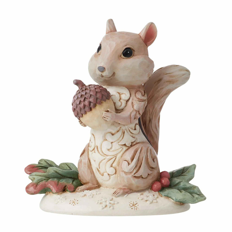 (59340) Jim Shore Chipmunk Holding An Acorn, 3.50 Inch, Winter Woodland Holly 6012687