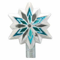 (59348) Old World Christmas Snowflake Tree Topper, 7.00 Inch, Finial Star Ice Glitter 50029