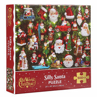 (59351) Old World Christmas Silly Santa Puzzle, 24.00 Inch, Iconic 500 Piece Jigsaw 14401