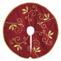 (59352) Old World Christmas Mini Ornate Tree Skirt, 12.00 Inch, Embroidery Gold Cord Trim 89757