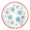 (59354) Old World Christmas Mini Snowflake Tree Skirt, 12.00 Inch, Embroidered Flakes Blue Green 89756