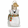 (59377) Old World Christmas Mini Polar Bear, 2.00 Inch, Ornament White Artic Habitat 85253