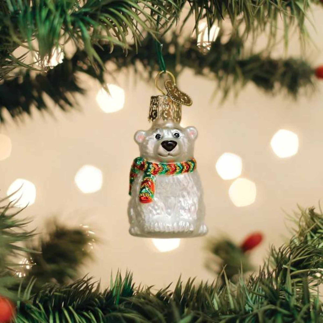 Old World Christmas Mini Snowman - One Glass Ornament 2.0 Inches