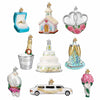 (59413) Old World Christmas Just Married Collection, 16.50 Inch, Wedding Cake Champagne Limo 14034