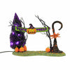 (59469) Department 56 Villages Lit Trick Or Treat Lane Entrance, 7.75 Inch, Spider Sisal Tree Sign 6012299