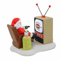 (59475) Department 56 Villages Santa At The Man Cave, 3.25 Inch, Recliner Santa Football Tv 6011405