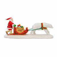 (59503) Department 56 Villages Santa Comes To Town 2023, 3.50 Inch, Dated 2023 Santa Polar Bear Sled 6011430