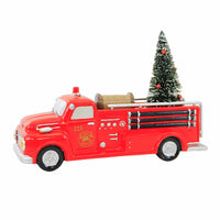 (59505) Department 56 Villages Engine 223 Pump Truck, 4.50 Inch, Snow Village Fire Truck Ladder 6011432