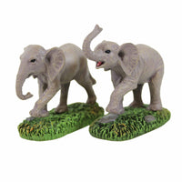 (59538) Department 56 Villages Zoological Garden's Elephants, 2.75 Inch, Dickens' Village Largest Mammal 6011453