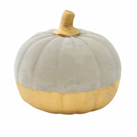 (59651) Ganz Medium Cement Pumpkin, 3.50 Inch, Gold Stem Fall Thanksgiving 59651