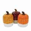 (59692) Ganz Fall Pumpkin Figurines Set/3, 3.00 Inch, Thanksgiving Fall Embossed Design Er71661