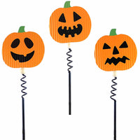 (59693) Ganz Jack-O-Lantern Mini Stakes, 16.00 Inch, Halloween Pumpkins Wood Bead Ca183745