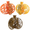 (59701) Ganz Laser Cut Pumpkins Set/3, 8.00 Inch, Leaves Sunflowers Gourd Acorn Er70576