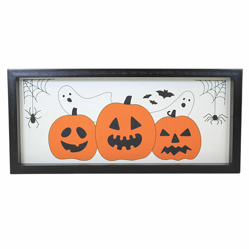 7.00 Inch Pumpkin/Ghost Framed Wall Deco Ca183747 (59711)