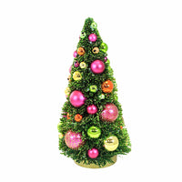 (59715) Cody Foster Bright Bottle Brush Christmas Tree Shatterproof Ornaments, 10.50 Inch, Centerpiece Holiday Decoration Msr367br-Small