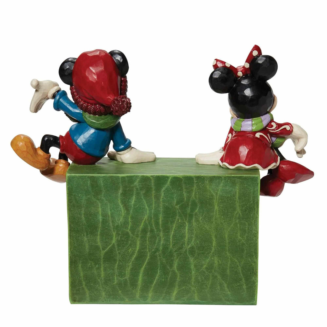 Disney Traditions Minnie Mouse and Mickey Mouse Ice Skating by Jim Shore  Statue 