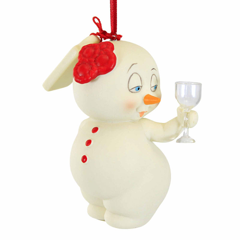 (59778) Snowpinions Oh Fabulous Glass Of Wine, 3.00 Inch, Ornament Holidays Celebrate 6012532