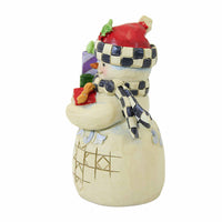 Jim Shore Snowman With Checkered Hat Mini - - SBKGifts.com